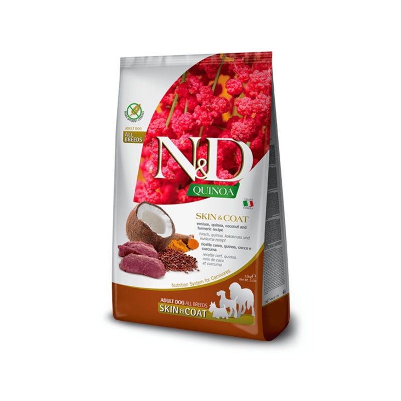 Farmina N&D Dry Dog Food - Quinoa Skin & Coat Venison Recipe