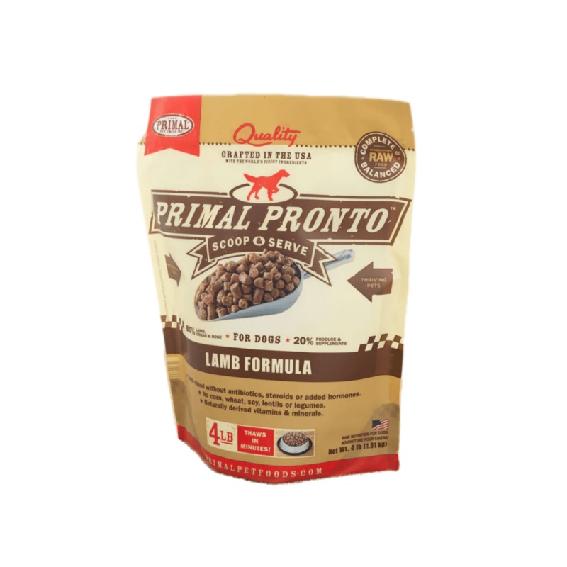 Primal Frozen Dog Food - Pronto Scoop & Serve Lamb Formula