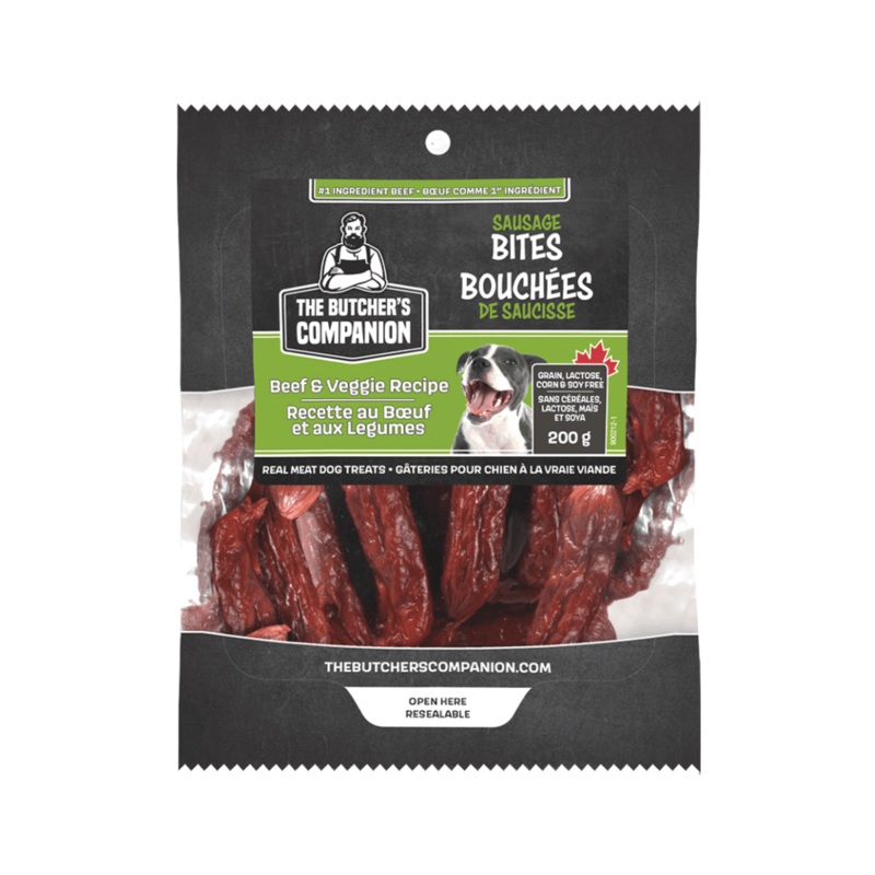 The Butcher's Companion Dog Treats - Bites Beef & Veggie Recipe