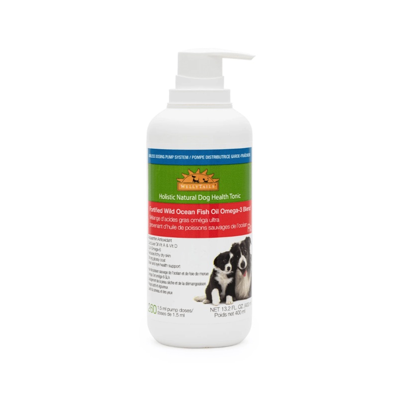 WellyTails Dog Supplements - Fortified Wild Ocean Fish Oil