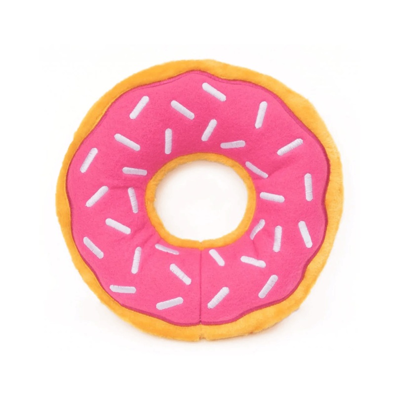 Zippy Paws Dog Toys - Jumbo Donutz  Strawberry