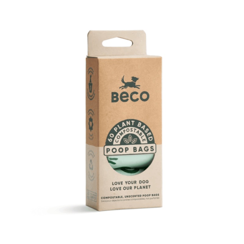 Beco Pet Waste Bags - Home Compostable Poop Bags Unscented