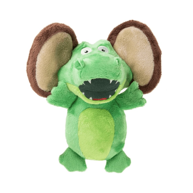 goDOG Dog Toys - Gator-Monkey Silent Squeak Plush