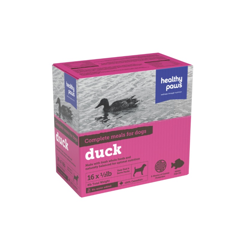 Healthy Paws Frozen Dog Food - Duck  Canine Complete