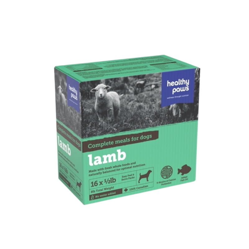 Healthy Paws Frozen Dog Food - Lamb  Canine Complete