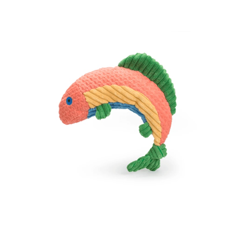 Huggle Hounds Dog Toys - Knottie Rauccous Rainbow Trout