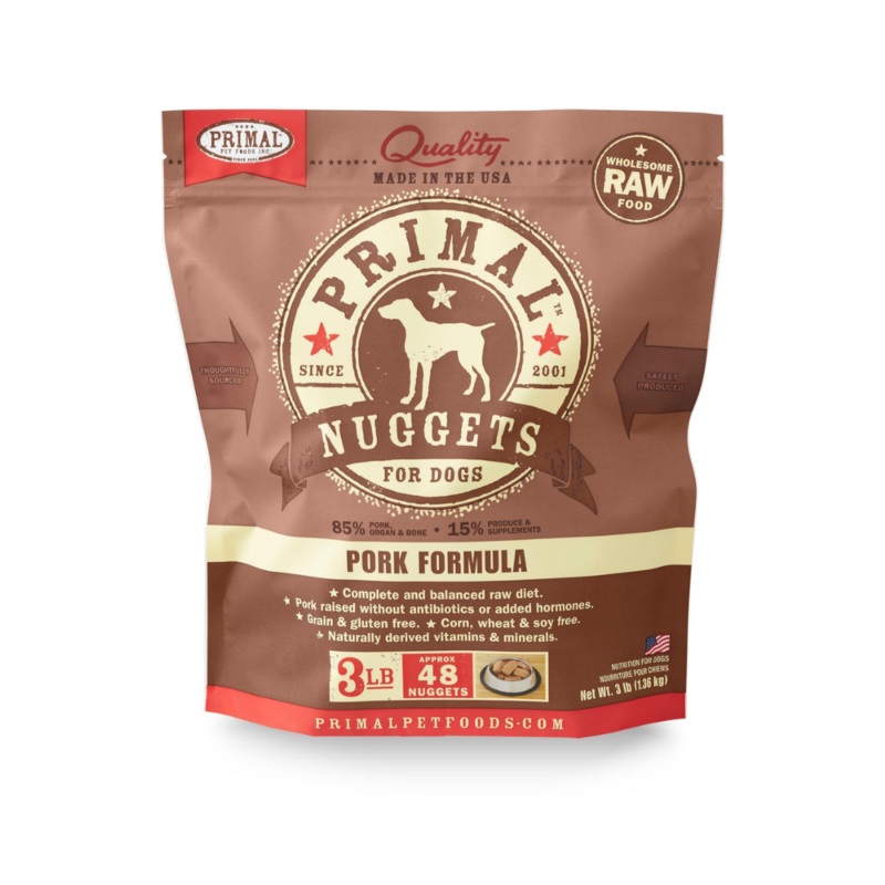 Primal Frozen Dog Food - Nuggets Pork Formula