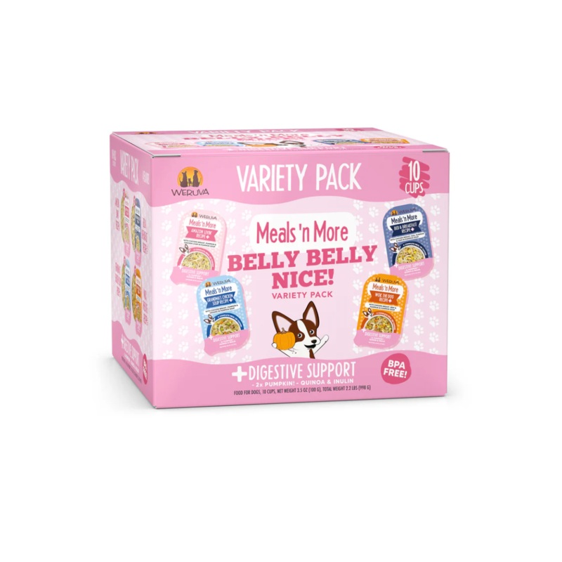 Weruva Wet Dog Food - Weruva Meals 'n More Belly Belly Nice! Digestive Support Variety Pack