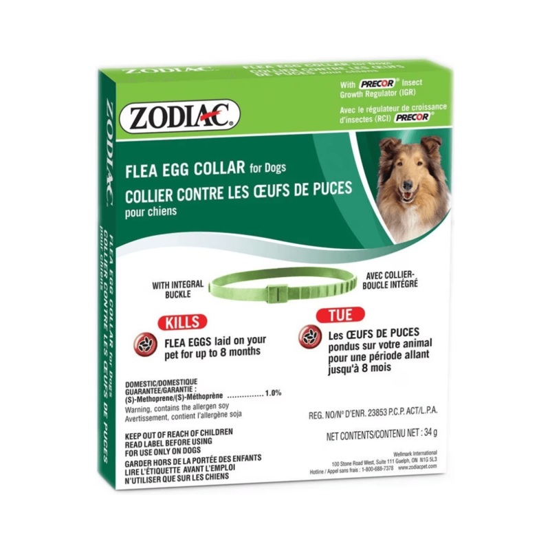 Zodiac Dog Flea & Tick Control - Flea Egg Collar   With Precor Insect Growth Regulator