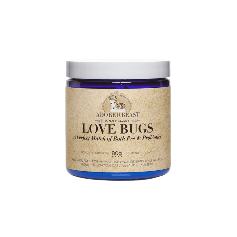 Adored Beast Dog and Cat Supplements - LOVE BUGS Pre and Probiotics