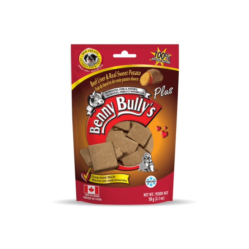 Benny Bully's Freeze Dried Dog Treats - Beef Liver Plus Sweet Potato