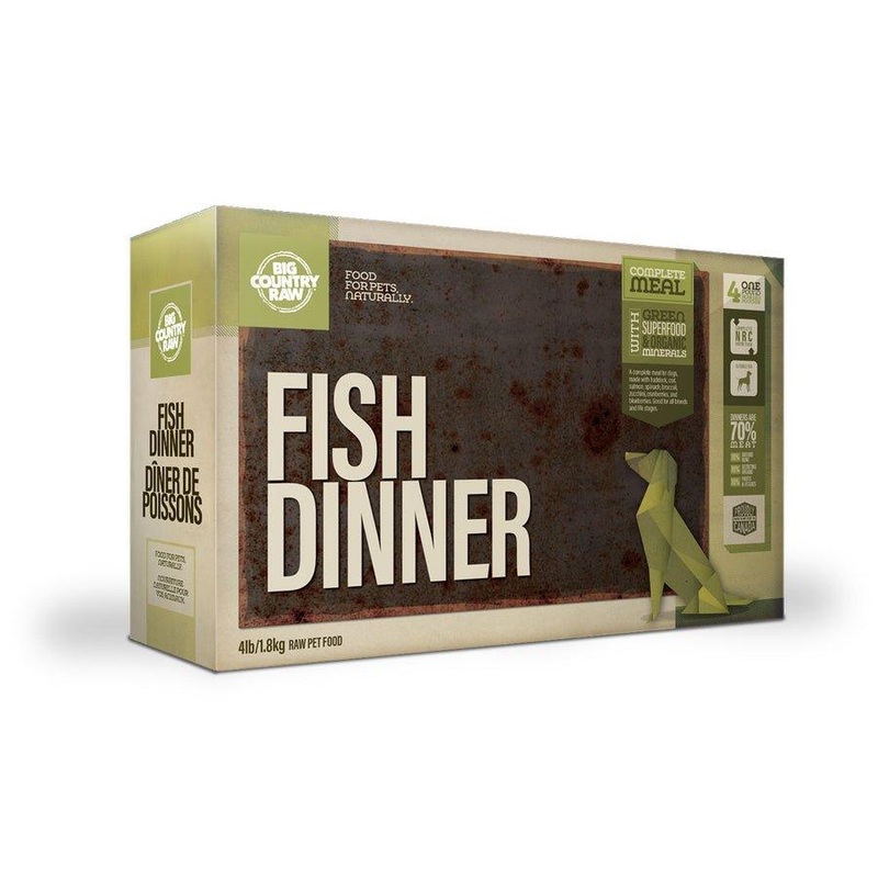 Big Country Raw Frozen Dog Food - Fish Dinner Carton