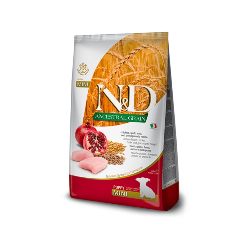 Farmina N&D Dry Dog Food - Ancestral Grain Chicken & Pomegranate Puppy Mini