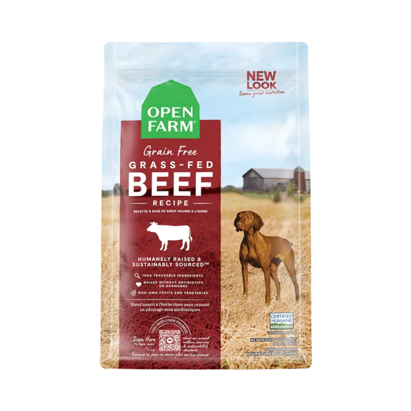 Open Farm Dry Dog Food - Grass-Fed Beef Grain-Free