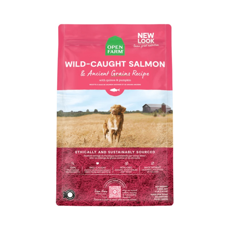 Open Farm Dry Dog Food - Wild-Caught Salmon & Ancient Grains