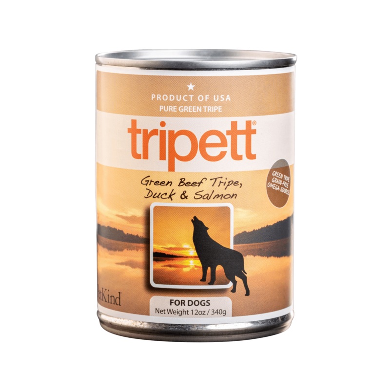 Pet Kind Wet Dog Food - Tripett Green Beef Tripe, Duck & Salmon Canned