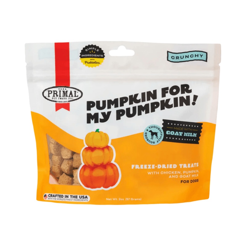 Primal Freeze-Dried Dog Treats - Pumpkin For My Pumpkin Chicken, Pumpkin, & Goat Milk Treats