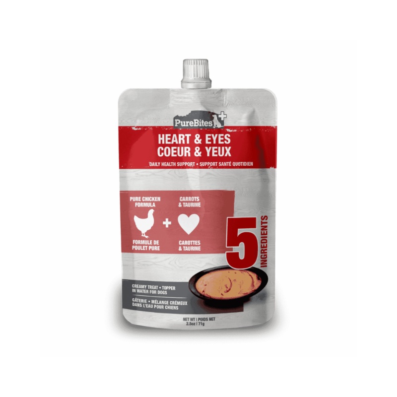 PureBites Wet Dog Treats - Heart & Eyes Squeezables Pouch