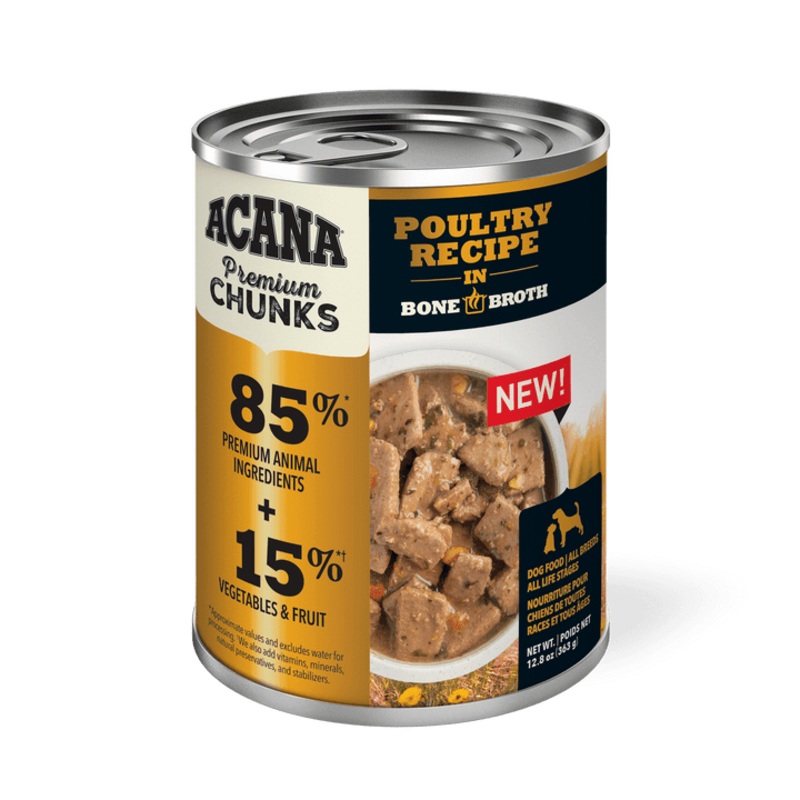 Acana Wet Dog Food - Premium Chunks Poultry Recipe in Bone Broth
