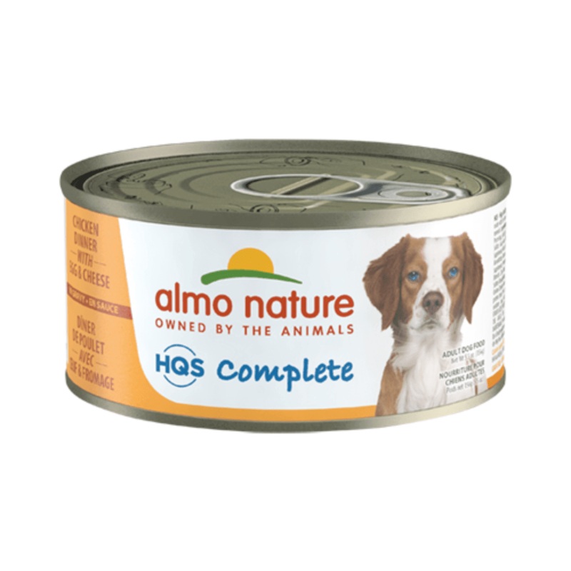 Almo Nature Wet Dog Food - HQS Complete Chicken Dinner with Egg and Cheese Canned