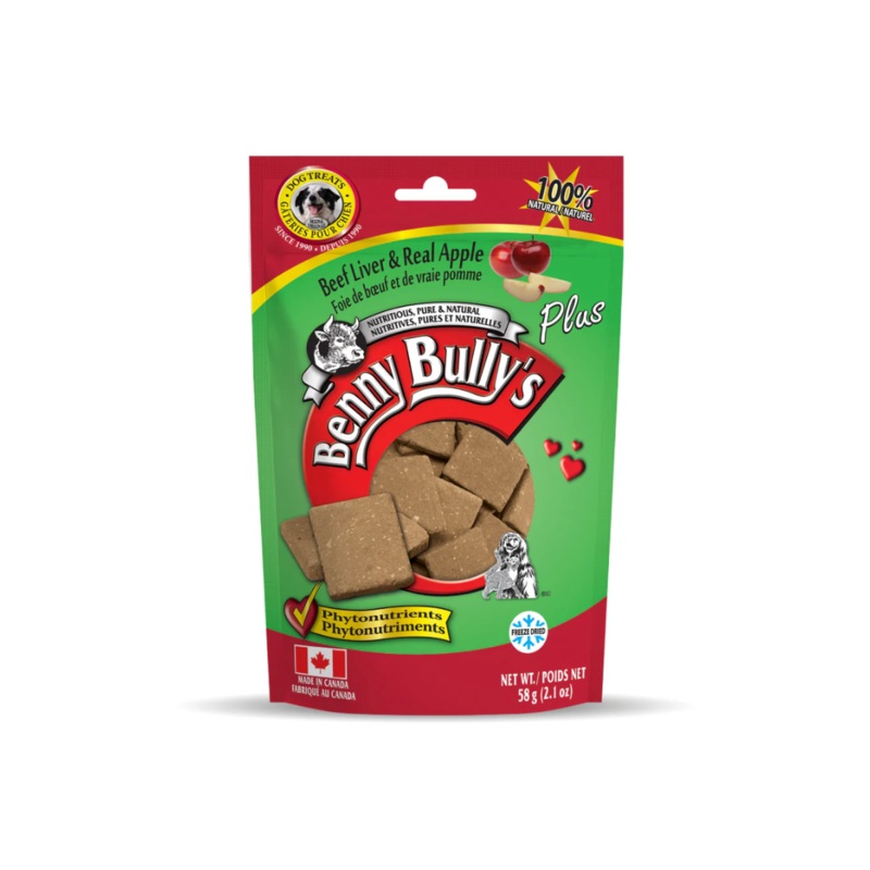 Benny Bully's Freeze Dried Dog Treats - Beef Liver Plus Apple
