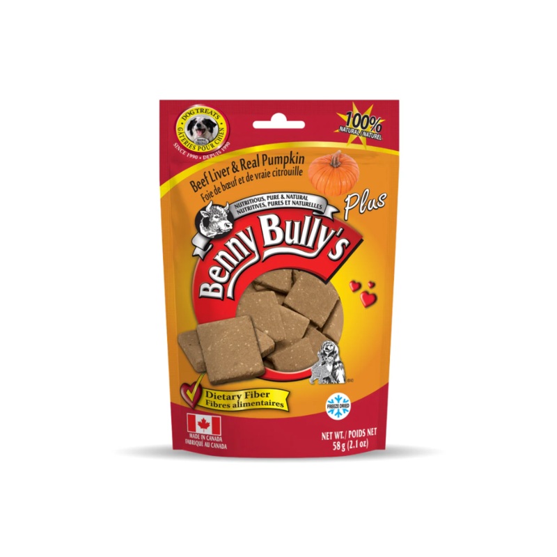 Benny Bully's Freeze Dried Dog Treats - Beef Liver Plus Pumpkin