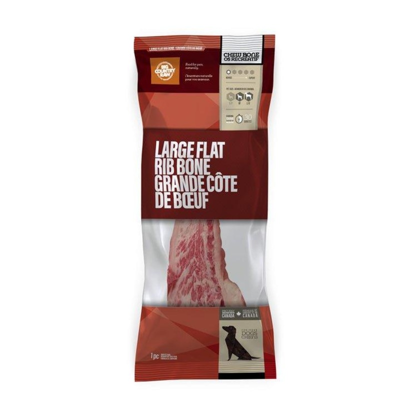 Big Country Raw Dog Treat - Flat Rib Bone