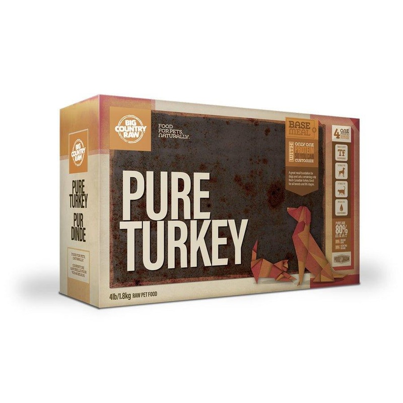 Big Country Raw Frozen Dog and Cat Food - Pure Turkey Carton
