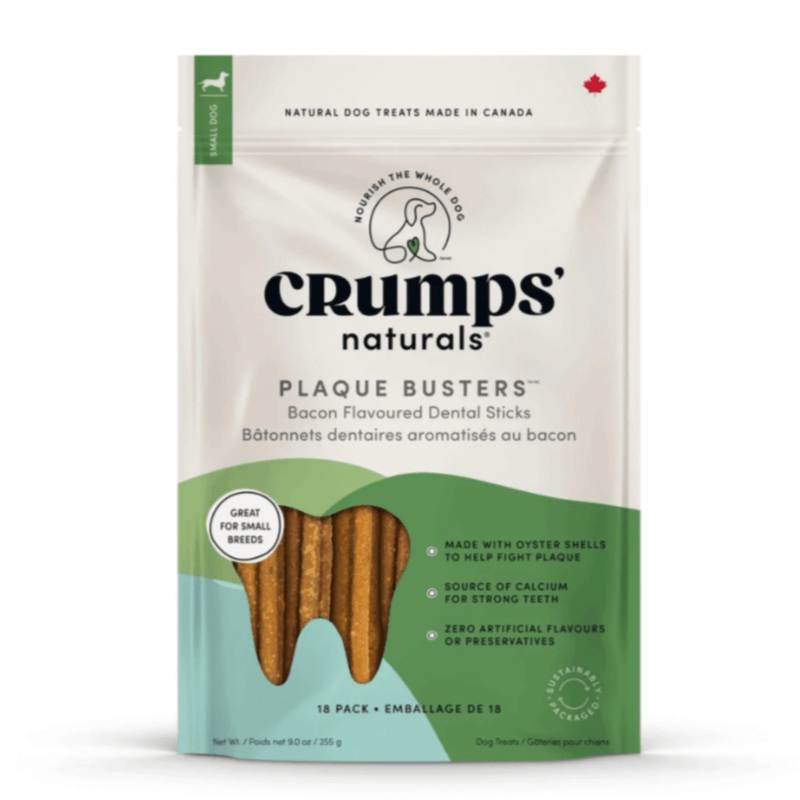 Crumps' Naturals Dog Treats - Plaque Busters with Bacon Flavor