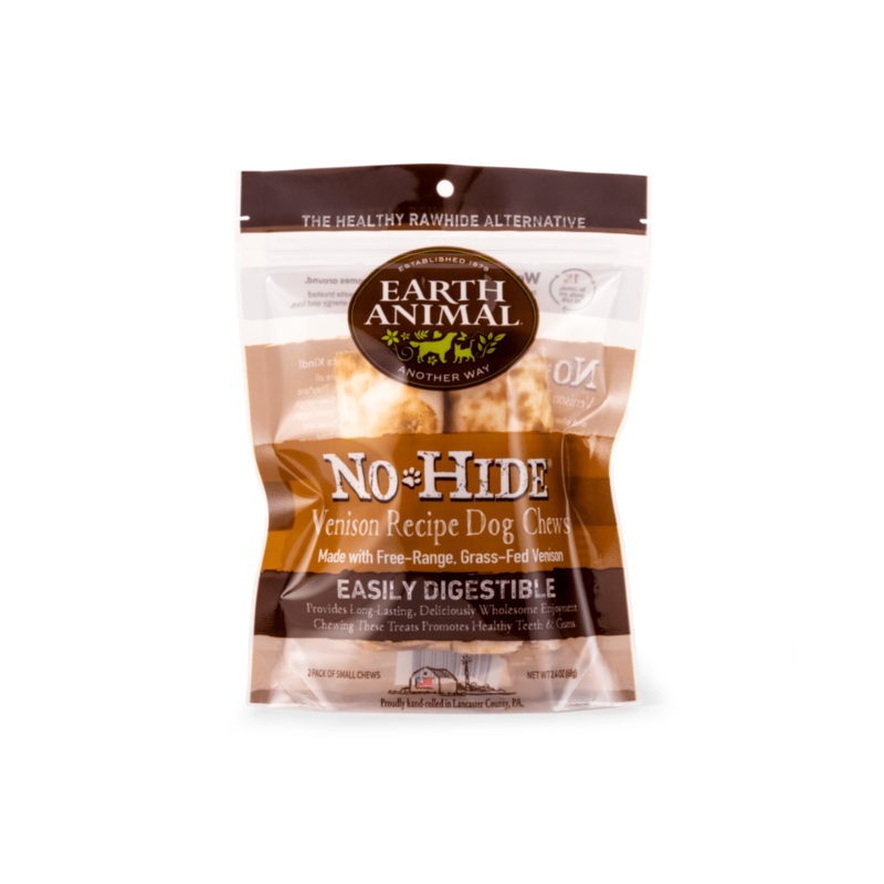 Earth Animal Dog Treats - No-Hide Venison Chew Rolls Pack