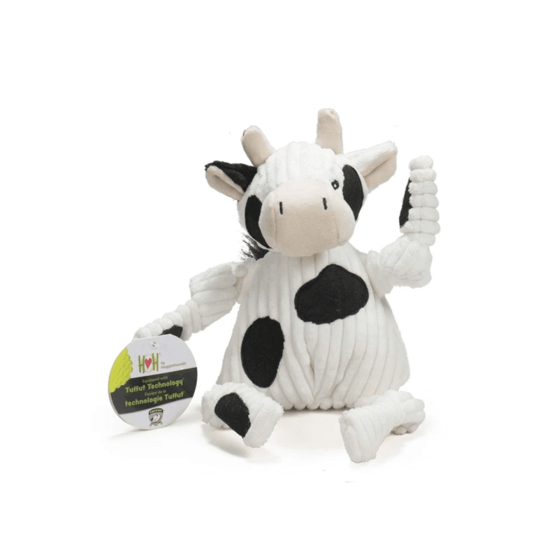 Huggle Hounds Dog Toys - Knottie Dottie Cow
