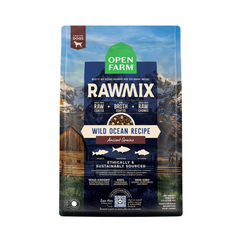 Open Farm Dry Dog Food - Wild Ocean Ancient Grains RawMix