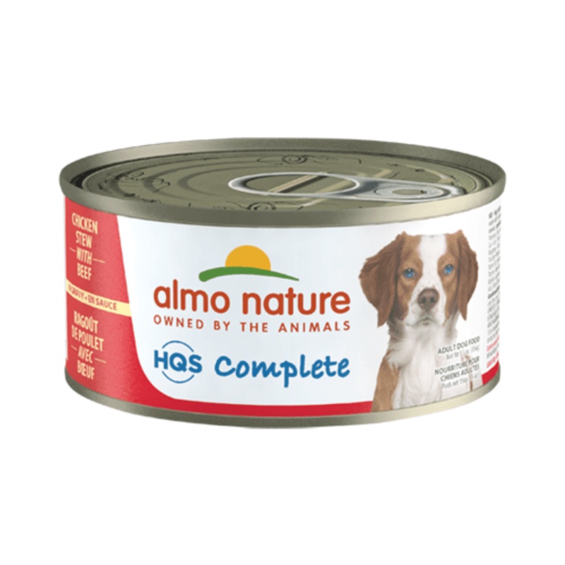Almo Nature Wet Dog Food - HQS Complete Chicken Stew Beef & Carrot Canned