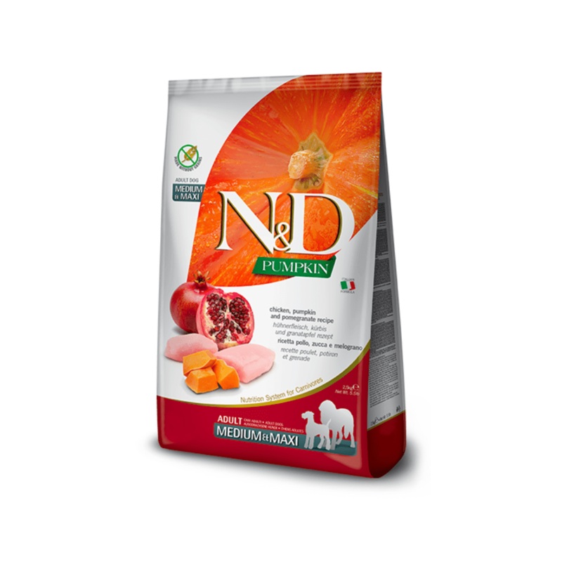 Farmina N&D Dry Dog Food - Pumpkin Chicken & Pomegranate Adult Medium Maxi