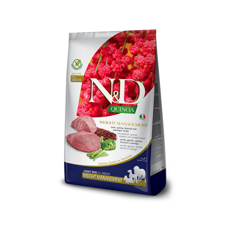 Farmina N&D Dry Dog Food - Quinoa Lamb Weight Management Recipe Adult