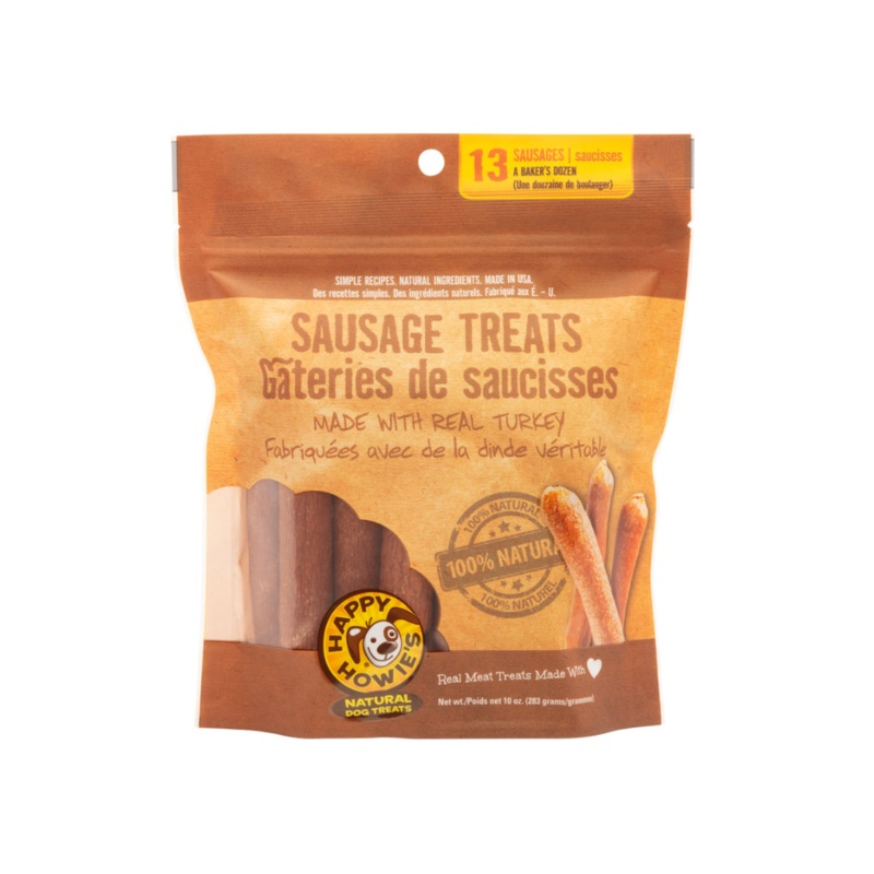 Happy Howie's Natural Dog Treats - Turkey Sausage