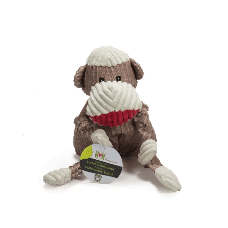 Huggle Hounds Dog Toys - Knottie Stuey Sock Monkey