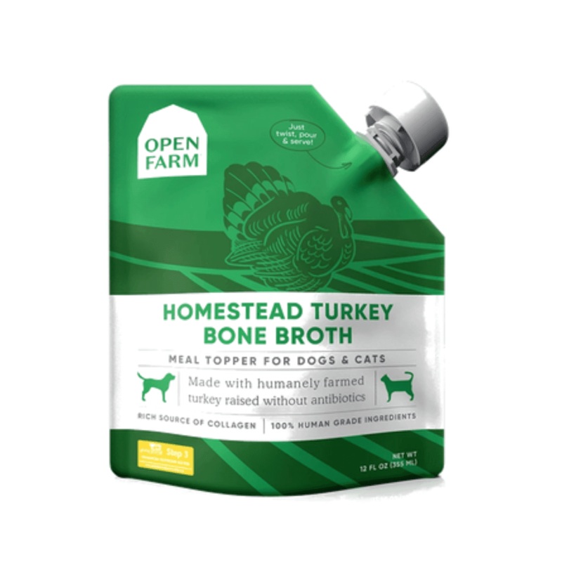 Open Farm Dog and Cat Topper - Homestead Turkey Bone Broth