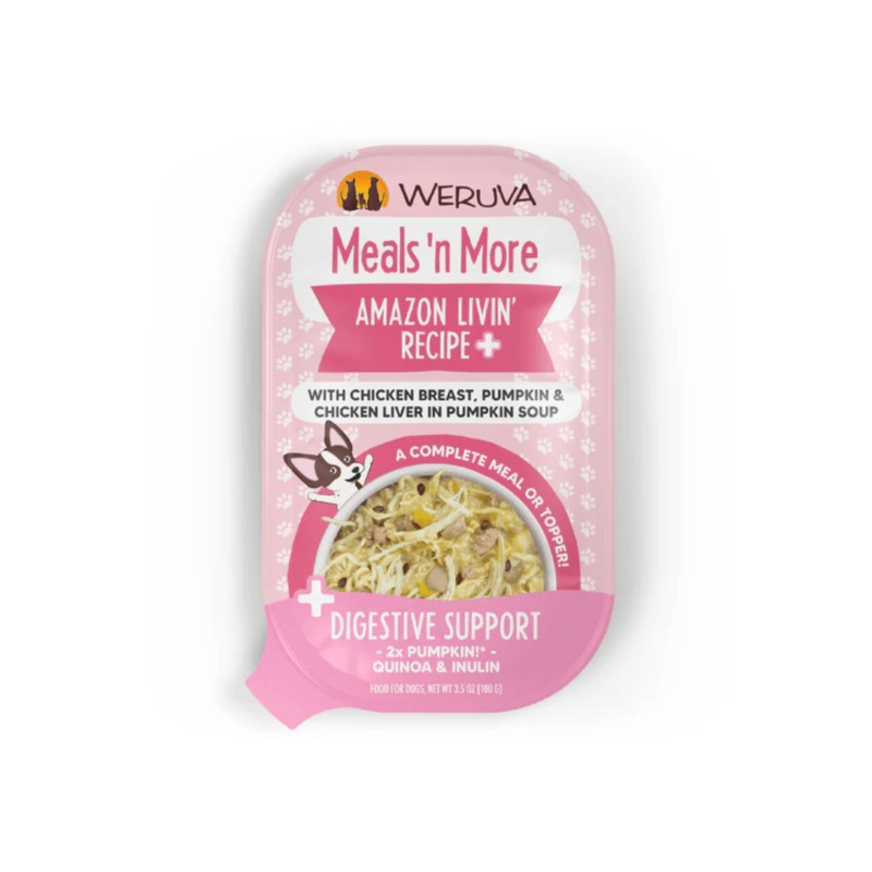 Weruva Wet Dog Food - Meals 'n More  Amazon Livin' Recipe Plus with Chicken Breast, Pumpkin & Chicken Liver in Pumpkin Soup