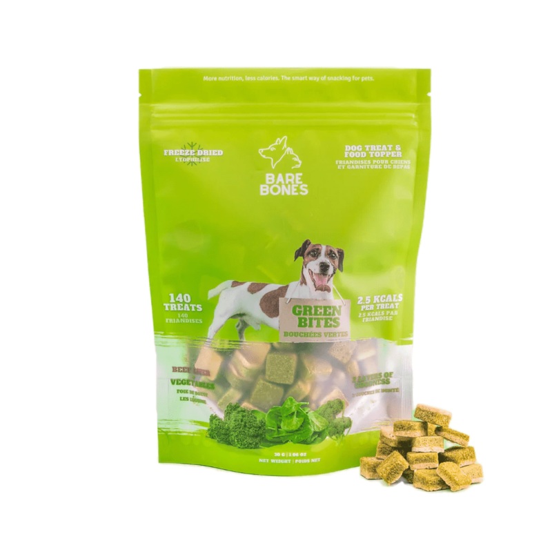 Bare Bones Freeze-Dried  Dog Treats - Green Bites