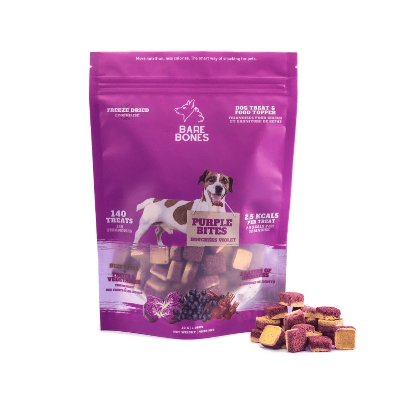 Bare Bones Freeze-Dried Dog Treats - Purple Bites