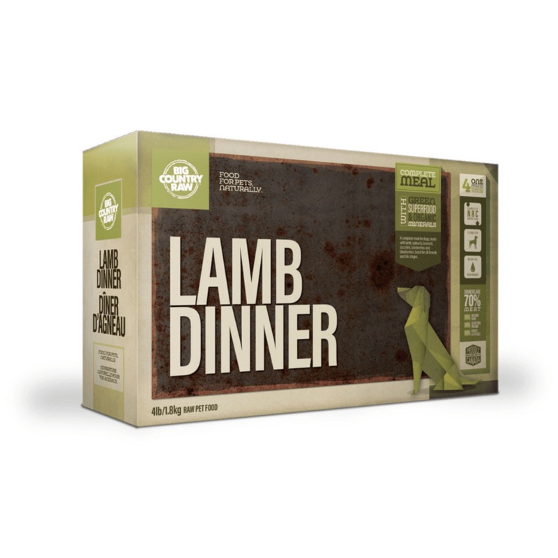 Big Country Raw Frozen Dog Food - Lamb Dinner Carton
