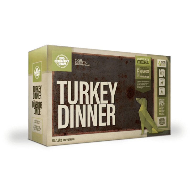 Big Country Raw Frozen Dog Food - Turkey Dinner Carton
