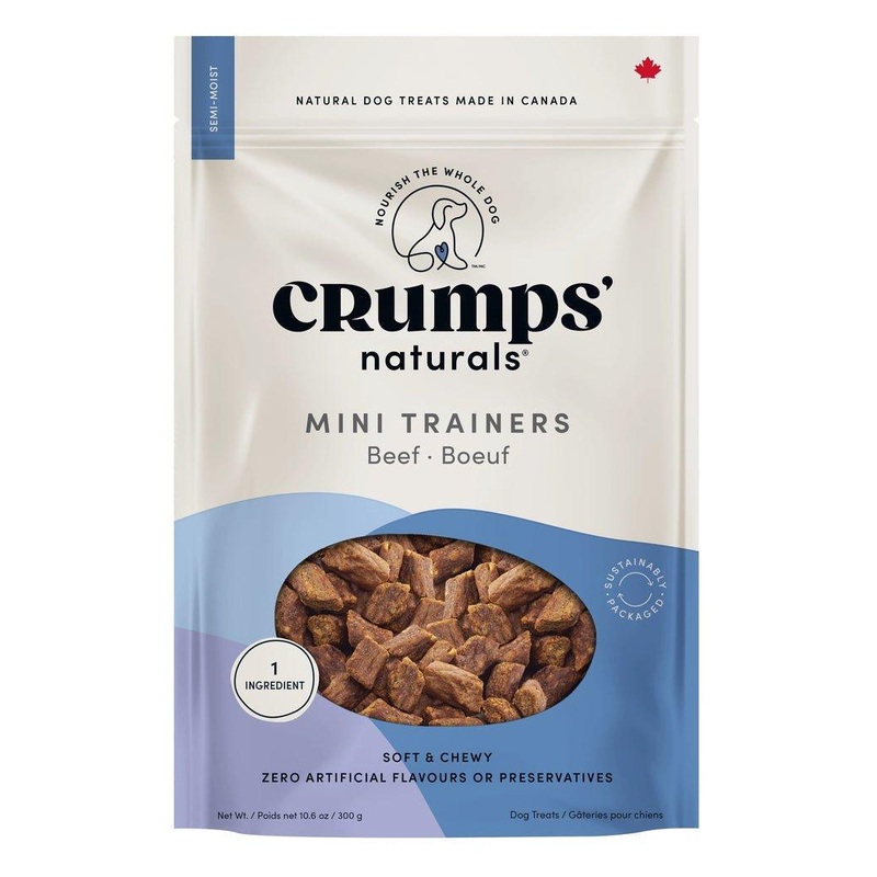 Crumps' Naturals Dog Treats - Semi Moist Beef Mini Trainers