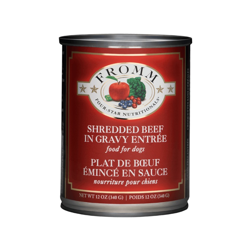 Fromm Wet Dog Food - Four Star Nutrionals Shredded Beef in Gravy Entree Canned
