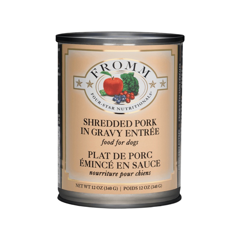 Fromm Wet Dog Food - Four Star Nutrionals Shredded Pork in Gravy Entree Canned