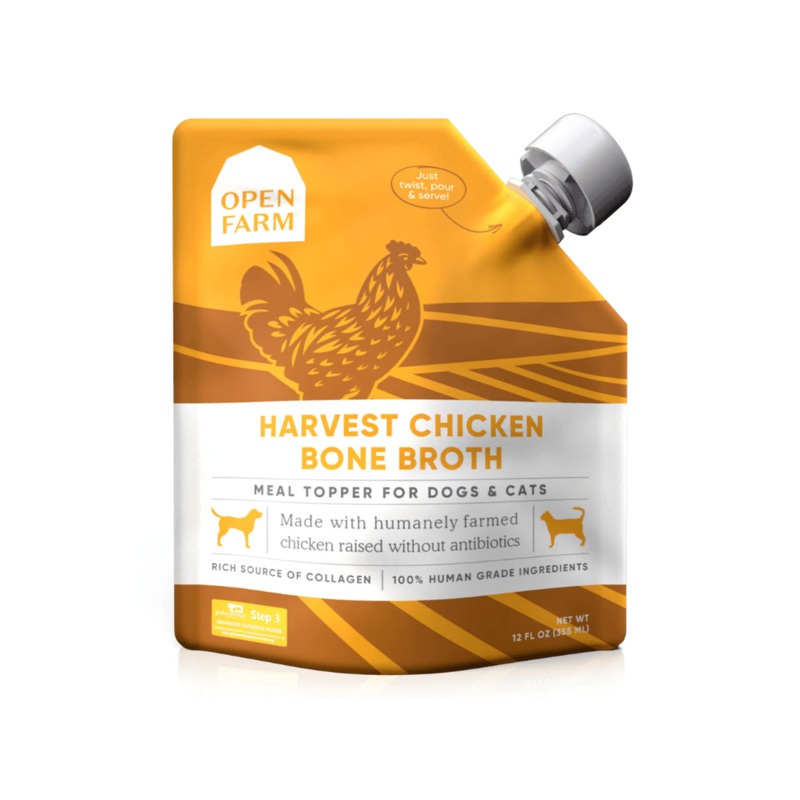 Open Farm Dog and Cat Topper - Harvest Chicken Bone Broth