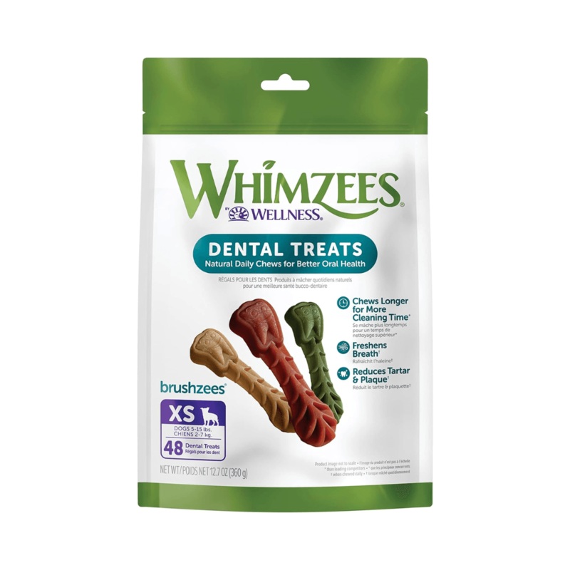 Whimzees Dog Treats - Brushzees All Natural Daily Dental Treats